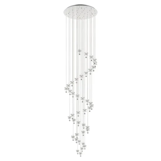 Eglo Pianopoli 1 króm-átlátszó LED függesztett lámpa (EG-39545) LED 40 izzós IP20