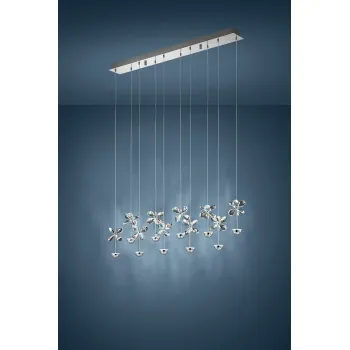 Eglo Pianopoli króm-átlátszó LED függesztett lámpa (EG-93663) LED 10 izzós IP20