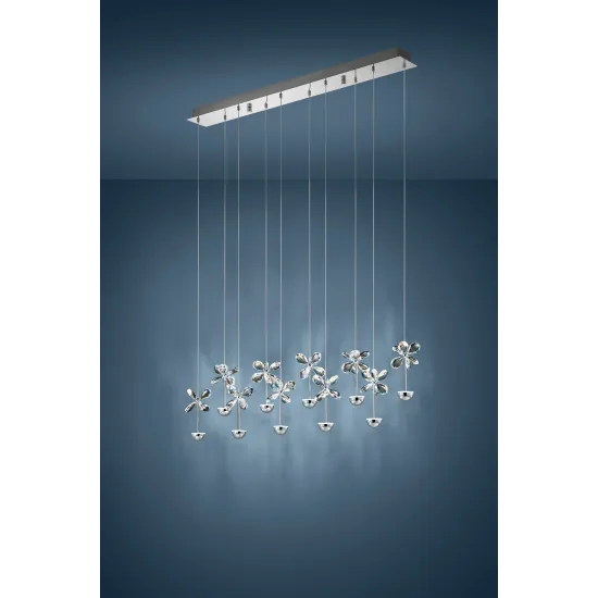 Eglo Pianopoli króm-átlátszó LED függesztett lámpa (EG-93663) LED 10 izzós IP20