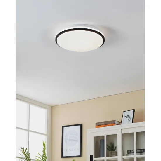 EGLO PINETTO fehér - fekete LED fali lámpa/mennyezeti lámpa (EG-900366) LED 1 izzós IP44