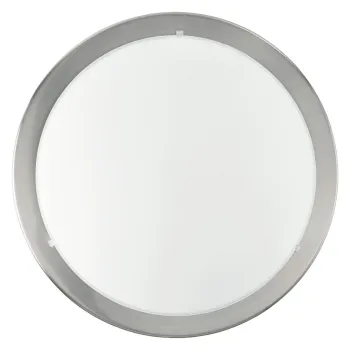 EGLO PLANET mattnikkel-fehér-átlátszó fali-mennyezeti lámpa (EG-82942) E27 1 izzós IP20