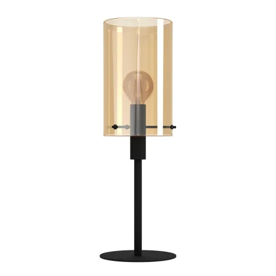 Eglo Polverara fekete-borostyán asztali lámpa (EG-39541) E27 1 izzós IP20