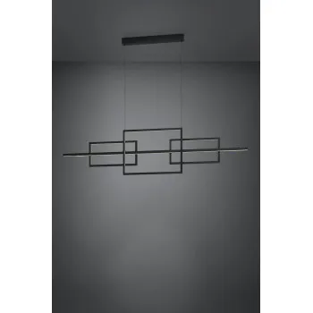 Eglo Puebla fekete LED függesztett lámpa (EG-39798) LED 1 izzós IP20