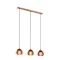 EGLO ROCAMAR vörösréz függesztett lámpa (EG-94591) E27 3 izzós IP20