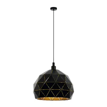 EGLO ROCCAFORTE fekete-arany függesztett lámpa (EG-97841) E27 1 izzós IP20