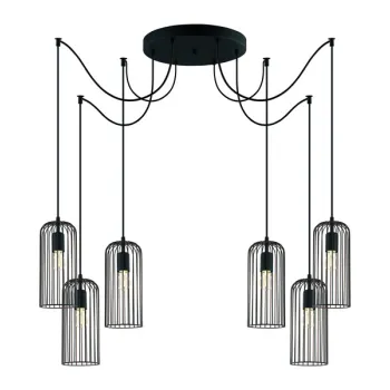 Eglo Roccamena fekete-réz függesztett lámpa (EG-49643) E27 6 izzós IP20