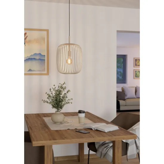 EGLO ROMAZZINA homok szín függesztett lámpa (EG-900496) E27 1 izzós IP20