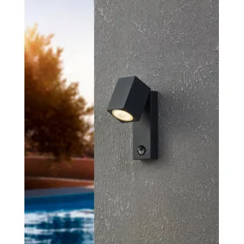 Eglo Sakeda antracit LED mozgásérzékelős kültéri fali lámpa (EG-96287) LED 1 izzós IP44