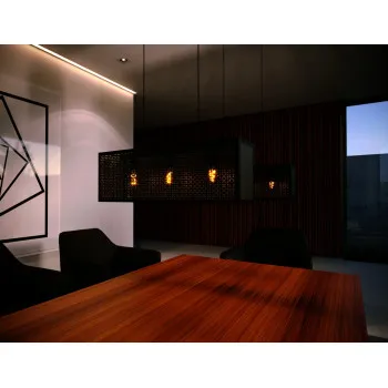 EGLO SALLICANO fekete függesztett lámpa (EG-43559) E27 3 izzós IP20