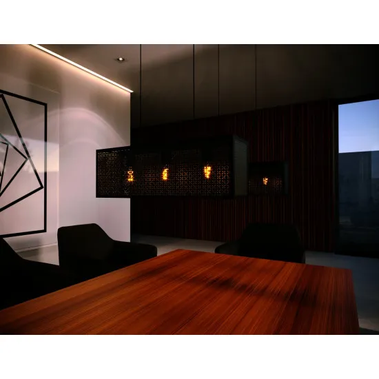 EGLO SALLICANO fekete függesztett lámpa (EG-43559) E27 3 izzós IP20