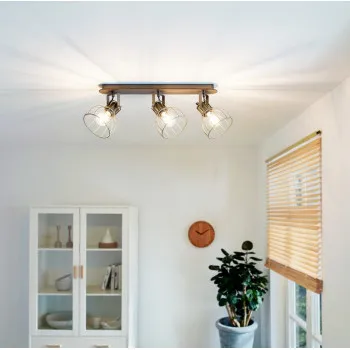 EGLO SAMBATELLO barna - ezüst LED spot lámpa (EG-98136) E27 3 izzós IP20