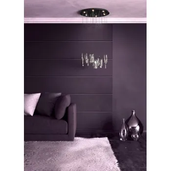 Eglo Sardenara fekete-átlátszó LED függesztett lámpa (EG-390209) LED 6 izzós IP20