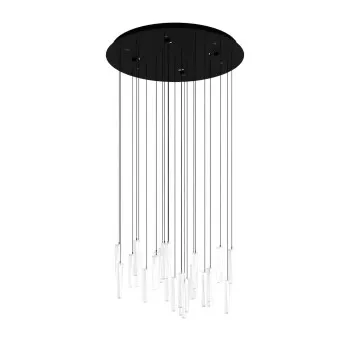 Eglo Sardenara fekete-átlátszó LED függesztett lámpa (EG-390209) LED 6 izzós IP20