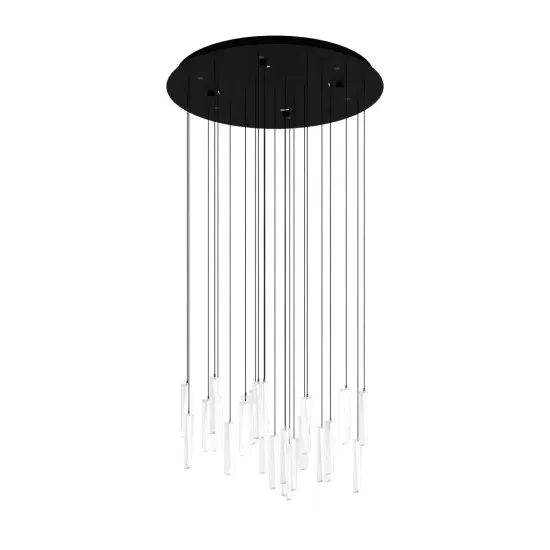 Eglo Sardenara fekete-átlátszó LED függesztett lámpa (EG-390209) LED 6 izzós IP20