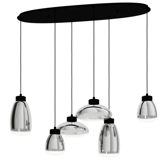 Eglo Sarnarra szürke-fekete LED függesztett lámpa (EG-390301) LED 6 izzós IP20