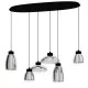 Eglo Sarnarra szürke-fekete LED függesztett lámpa (EG-390301) LED 6 izzós IP20