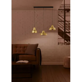 Eglo Savarna fekete-arany függesztett lámpa (EG-390016) E27 3 izzós IP20