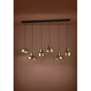 Eglo Savarna fekete-arany függesztett lámpa (EG-390017) E27 6 izzós IP20