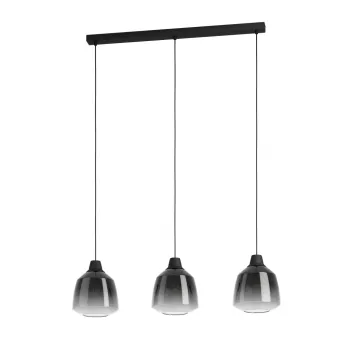 EGLO SEDBERGH fekete-szürke függesztett lámpa (EG-43822) E27 3 izzós IP20