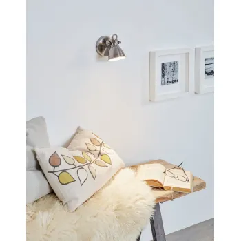 EGLO SERAS antikolt nikkel - krémszín LED spot lámpa (EG-96552) GU10 1 izzós IP20