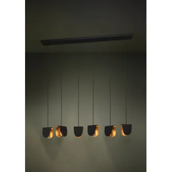 Eglo Serenara fekete-arany függesztett lámpa (EG-390184) E27 6 izzós IP20