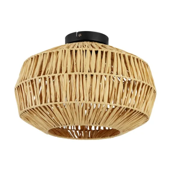 Eglo Sheldon fekete-natúr mennyezeti lámpa (EG-44142) E27 1 izzós IP20