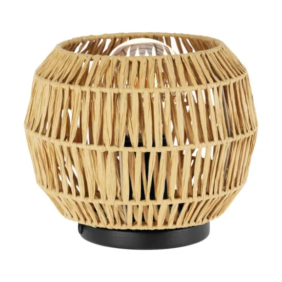 Eglo Sheldon fekete-natúr asztali lámpa (EG-44145) E27 1 izzós IP20