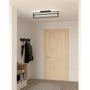 EGLO SIBERIA fekete-fehér LED mennyezeti lámpa (EG-900465) LED 1 izzós IP20