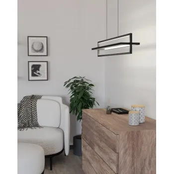 EGLO SIBERIA fekete-fehér LED függesztett lámpa (EG-900466) LED 1 izzós IP20