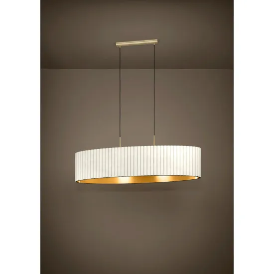 Eglo Tamaresco fehér-sárgaréz függesztett lámpa (EG-39764) E27 2 izzós IP20