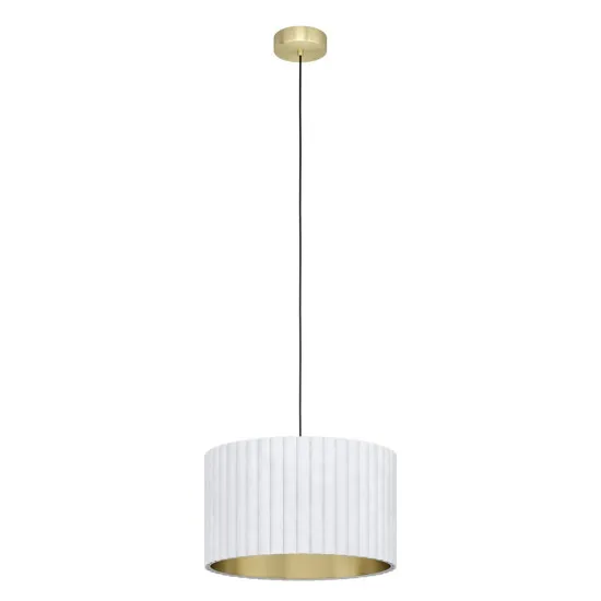 Eglo Tamaresco fehér-sárgaréz függesztett lámpa (EG-39765) E27 1 izzós IP20