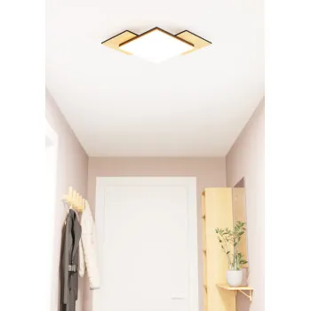 EGLO TAMURIA fekete-barna-fehér LED mennyezeti lámpa (EG-99655) LED 1 izzós IP20