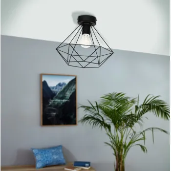 EGLO TARBES fekete mennyezeti lámpa (EG-43004) E27 1 izzós IP20