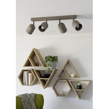 Eglo Tilston homokszínű mennyezeti spotlámpa (EG-44164) E14 4 izzós IP20