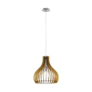 EGLO TINDORI matt nikkel-juhar függesztett lámpa (EG-96258) E27 1 izzós IP20