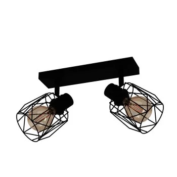 Eglo Tossino fekete mennyezeti lámpa (EG-390043) E27 2 izzós IP20