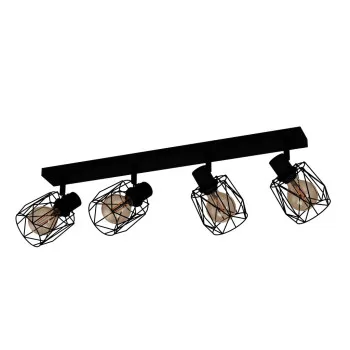 Eglo Tossino fekete mennyezeti lámpa (EG-390044) E27 4 izzós IP20