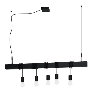 Eglo Townshend-b fekete függesztett lámpa (EG-39937) E27 5 izzós IP20