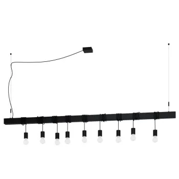 Eglo Townshend-b fekete függesztett lámpa (EG-39939) E27 9 izzós IP20