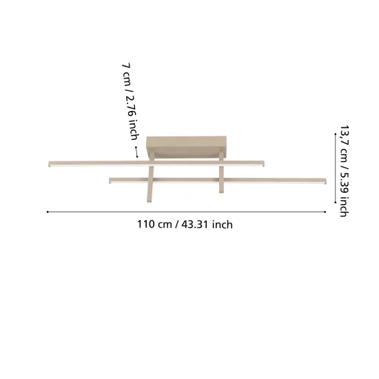 Eglo Trepiliano homokszínű LED mennyezeti lámpa (EG-901886) LED 1 izzós IP20