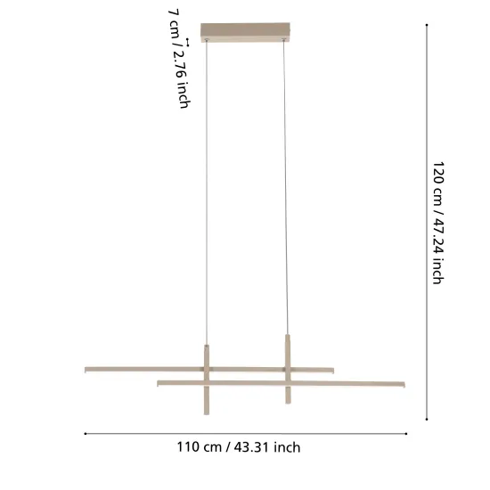 Eglo Trepiliano homokszínű LED függesztett lámpa (EG-901887) LED 1 izzós IP20