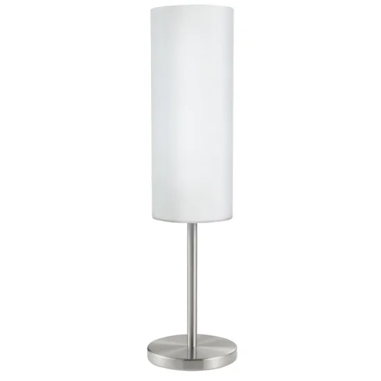 EGLO TROY 3 matt nikkel-fehér asztali lámpa  (EG-85981) E27 1 izzós IP20