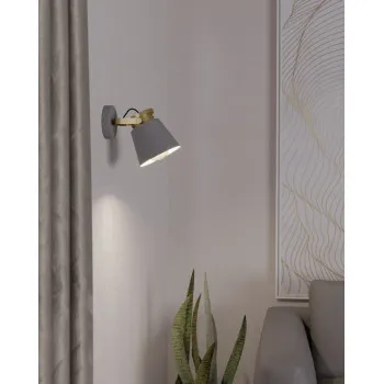 EGLO TWICKEN szürke-arany spot falikar (EG-43835) E27 1 izzós IP20