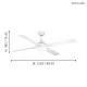 EGLO VARADERO fehér mennyezeti csillár ventilátor (EG-35082) E27 2 izzós IP20