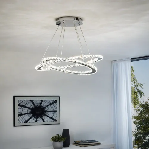 EGLO VARRAZO króm  LED függesztett lámpa (EG-31667) LED 1 izzós IP20