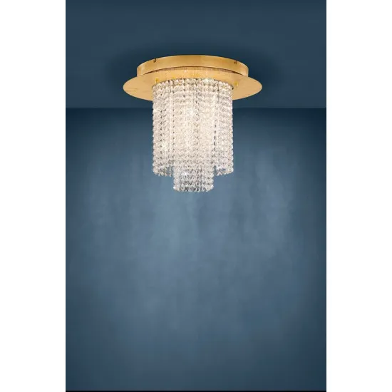 Eglo Vilalones arany-átlátszó LED mennyezeti lámpa (EG-39398) LED 10 izzós IP20
