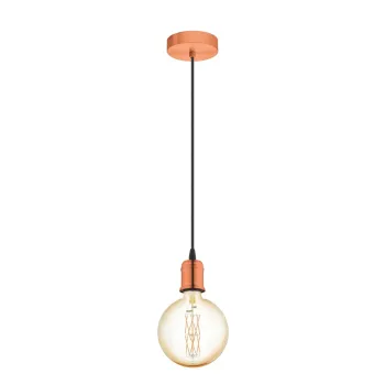 EGLO YORTH csiszolt vörösréz függesztett lámpa (EG-32539) E27 1 izzós IP20