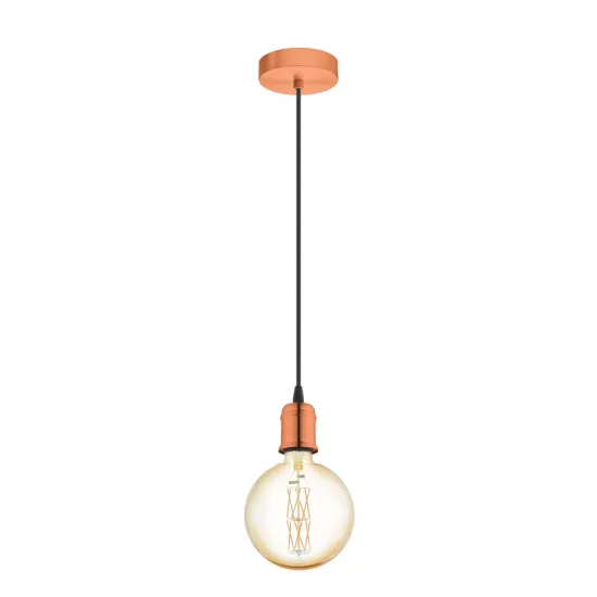EGLO YORTH csiszolt vörösréz függesztett lámpa (EG-32539) E27 1 izzós IP20