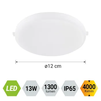 Emithor Agilo fehér LED beépíthető lámpa (EMI-63201) LED 1 izzós IP65
