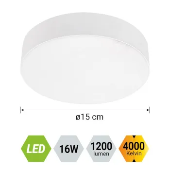 Emithor Canto fehér LED mennyezeti lámpa (EMI-63212) LED 1 izzós IP20